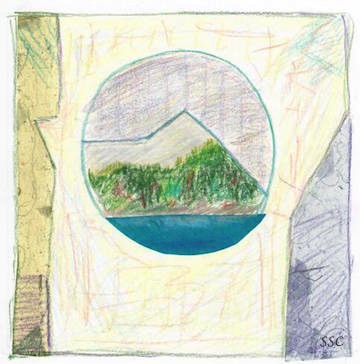 Ferry View Prep Sketch E
Colored Pencil/Paper Collage
6"x6"