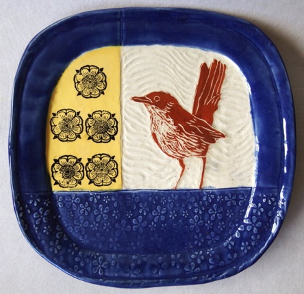 Ukranian Nightingale Plate
8"x8" (20.3cm)
Handbuilt